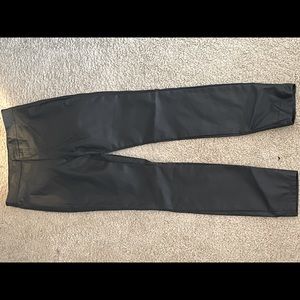 Black high wasted leather pants